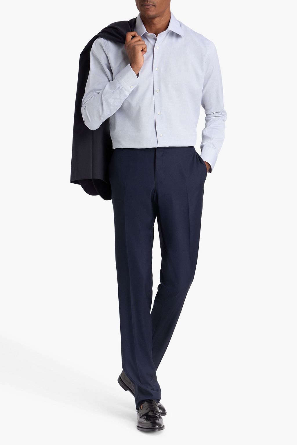 CANALI قميص من القطن والجاكار