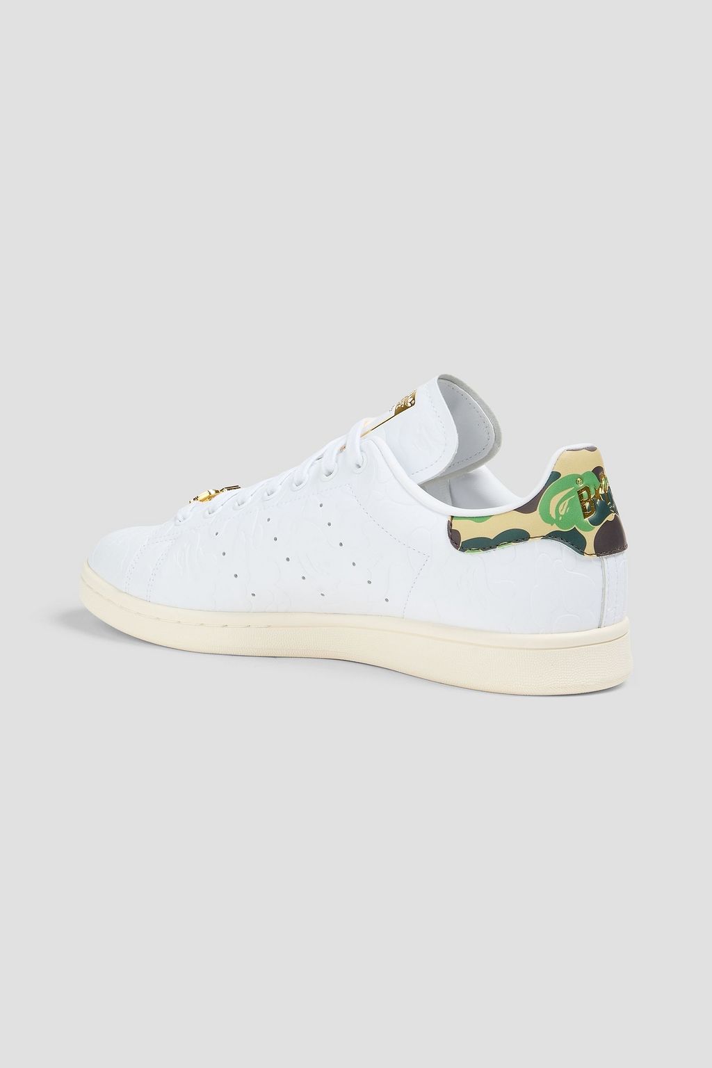 ADIDAS ORIGINALS X BAPE Stan Smith レザー スニーカー プリント入り