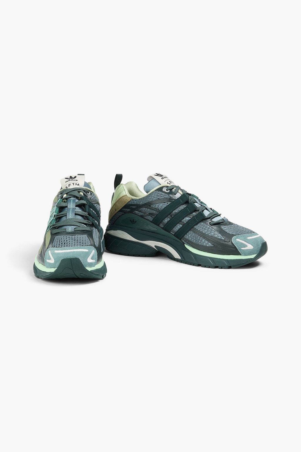 ADIDAS ORIGINALS X SONG FOR THE MUTE حذاء سنيكرز “أديستار كوشن” من الشبك والساتان بتصميم مطرّز
