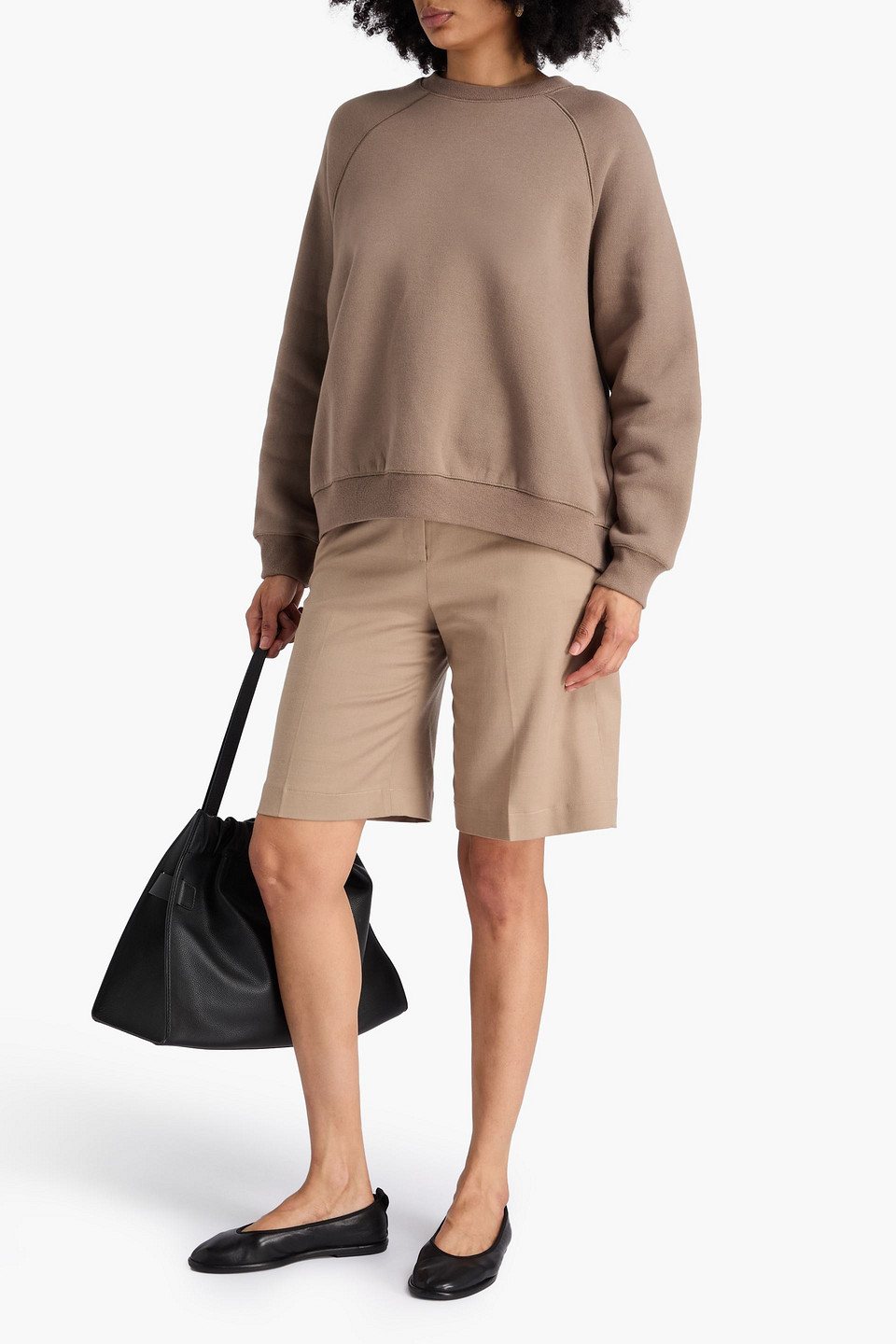  A.emery - Idra Cotton-fleece Sweatshirt - Neutral - Xxs 