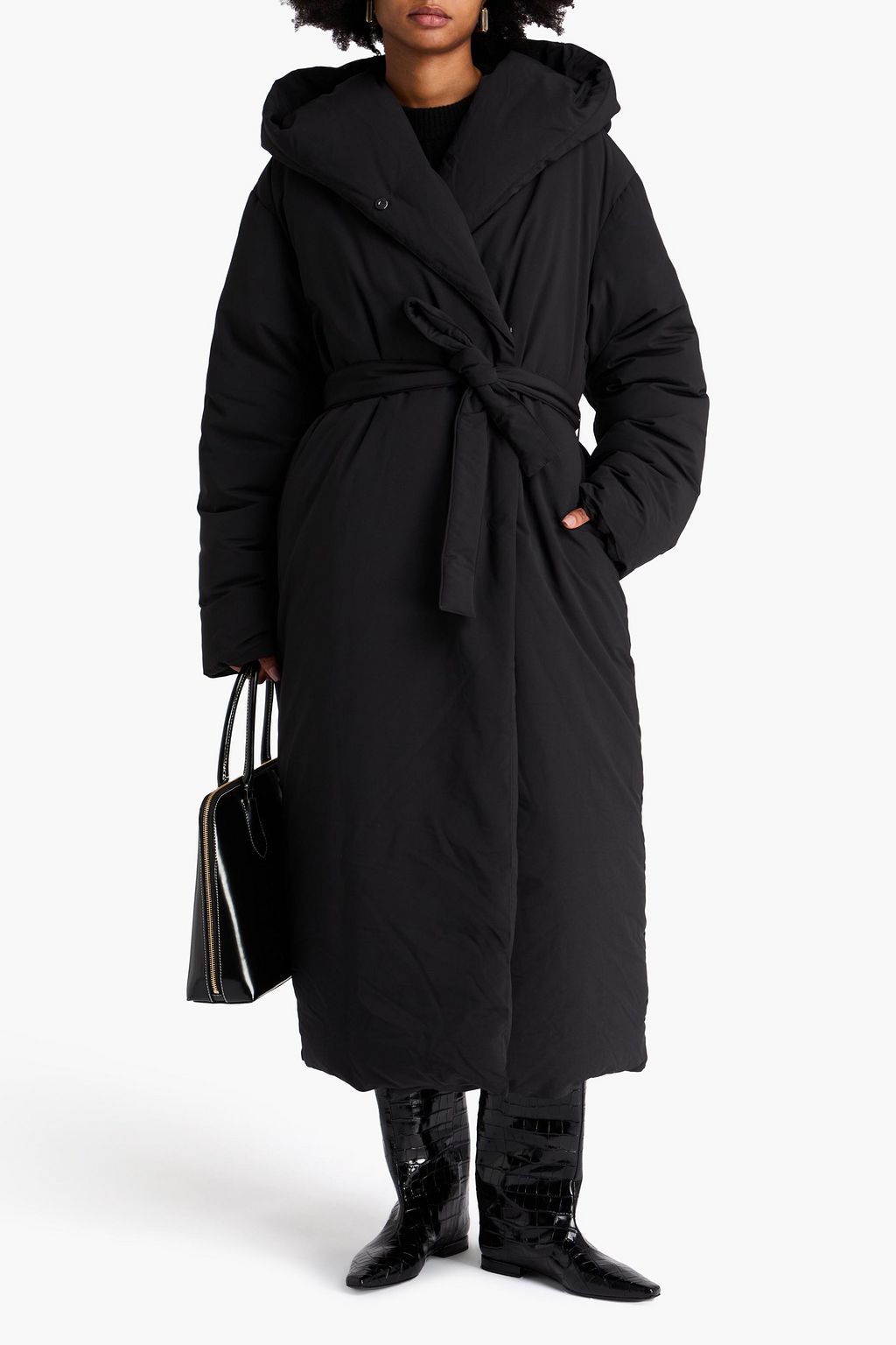 LOULOU STUDIO Daunenmantel „Doris“ aus Shell mit Kapuze