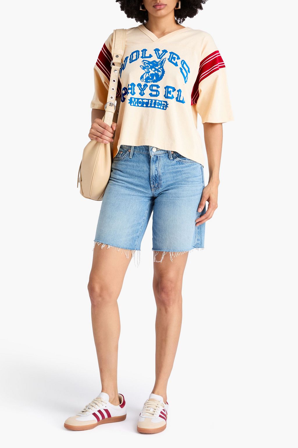 MOTHER コットンジャージー Tシャツ プリント入り