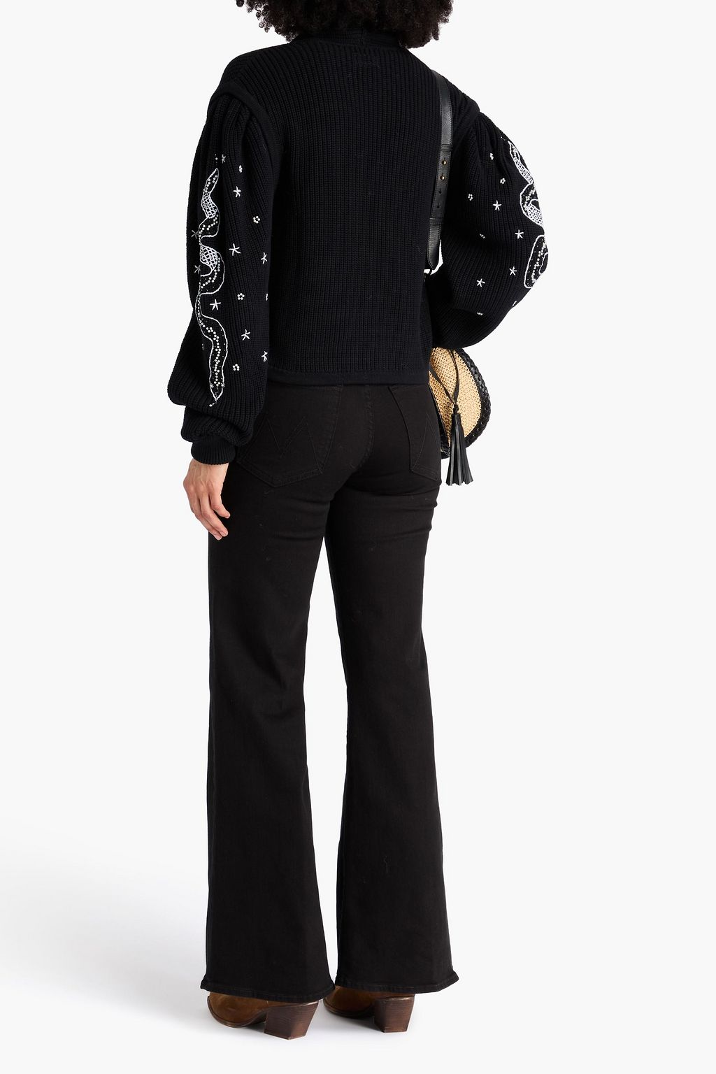 MOTHER Embellished cotton cardigan