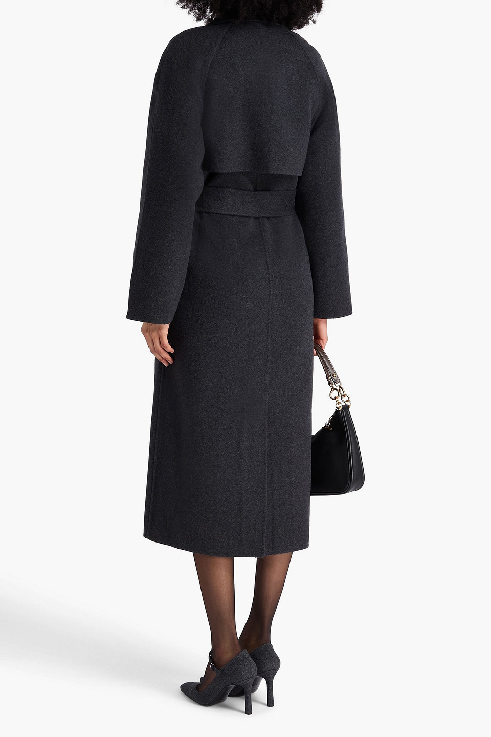  A.emery - Evans Double-breasted Wool-blend Twill Coat - Gray - L/xl 