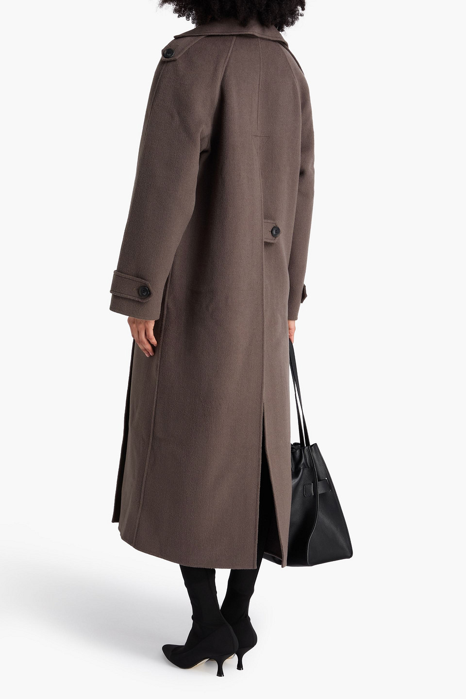  A.emery - Elmore Double-breasted Wool-blend Twill Coat - Gray - L/xl 