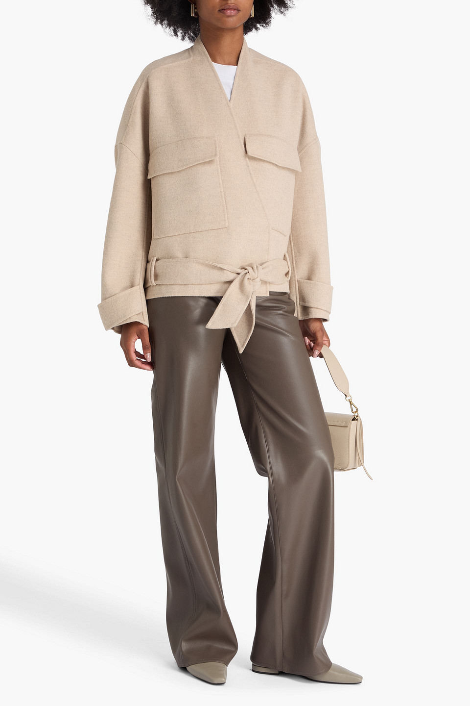  A.emery - Ames Wool-blend Twill Jacket - Neutral - Xxl 