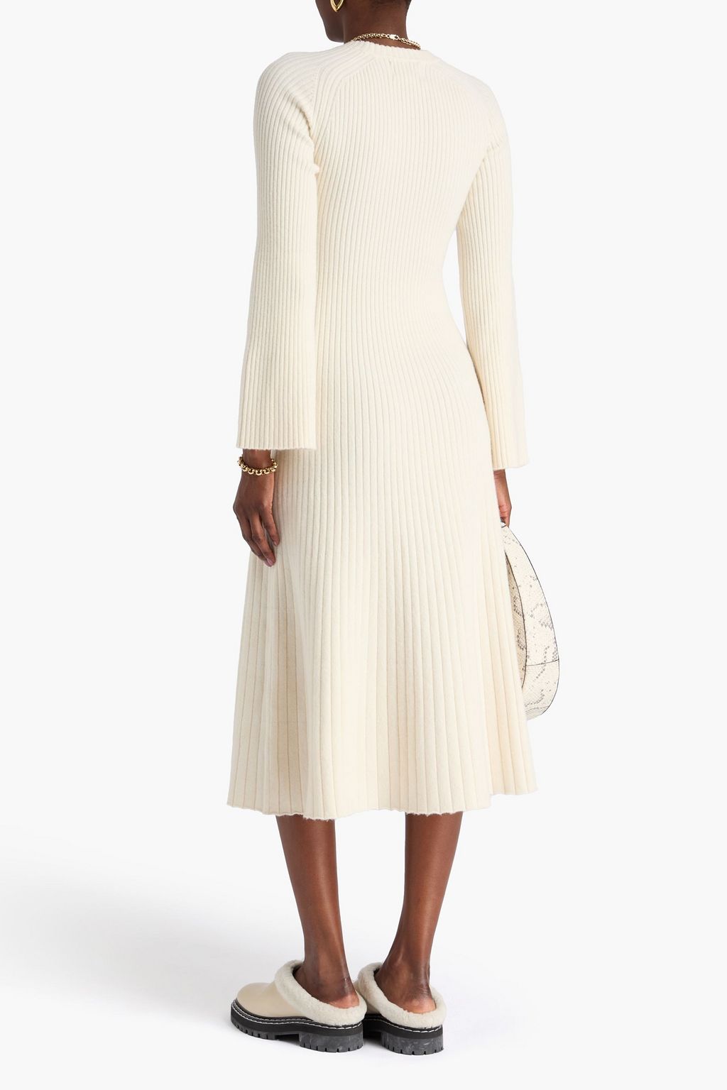 LOULOU STUDIO Hobas ribbed wool-blend midi dress