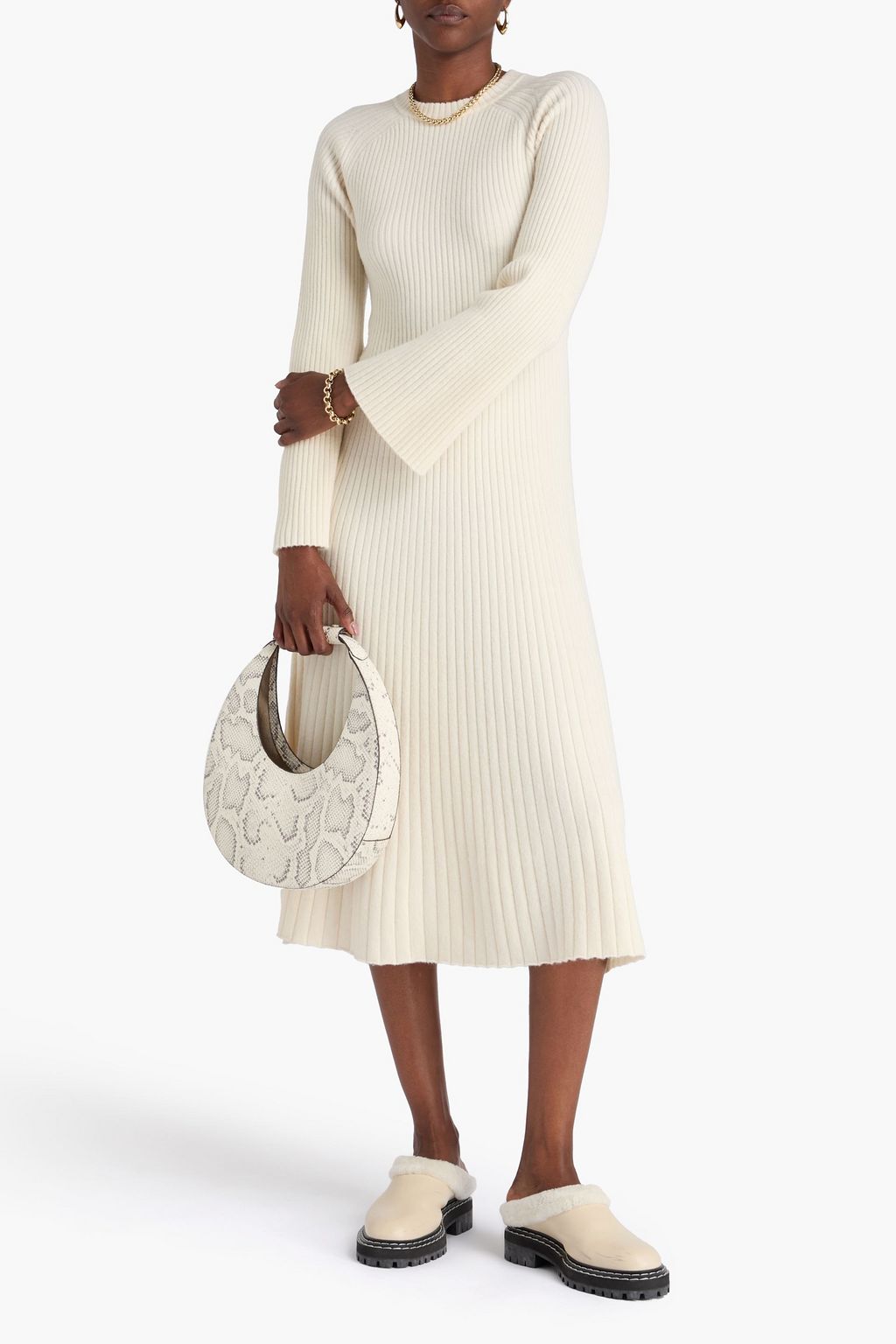 LOULOU STUDIO Hobas ribbed wool-blend midi dress