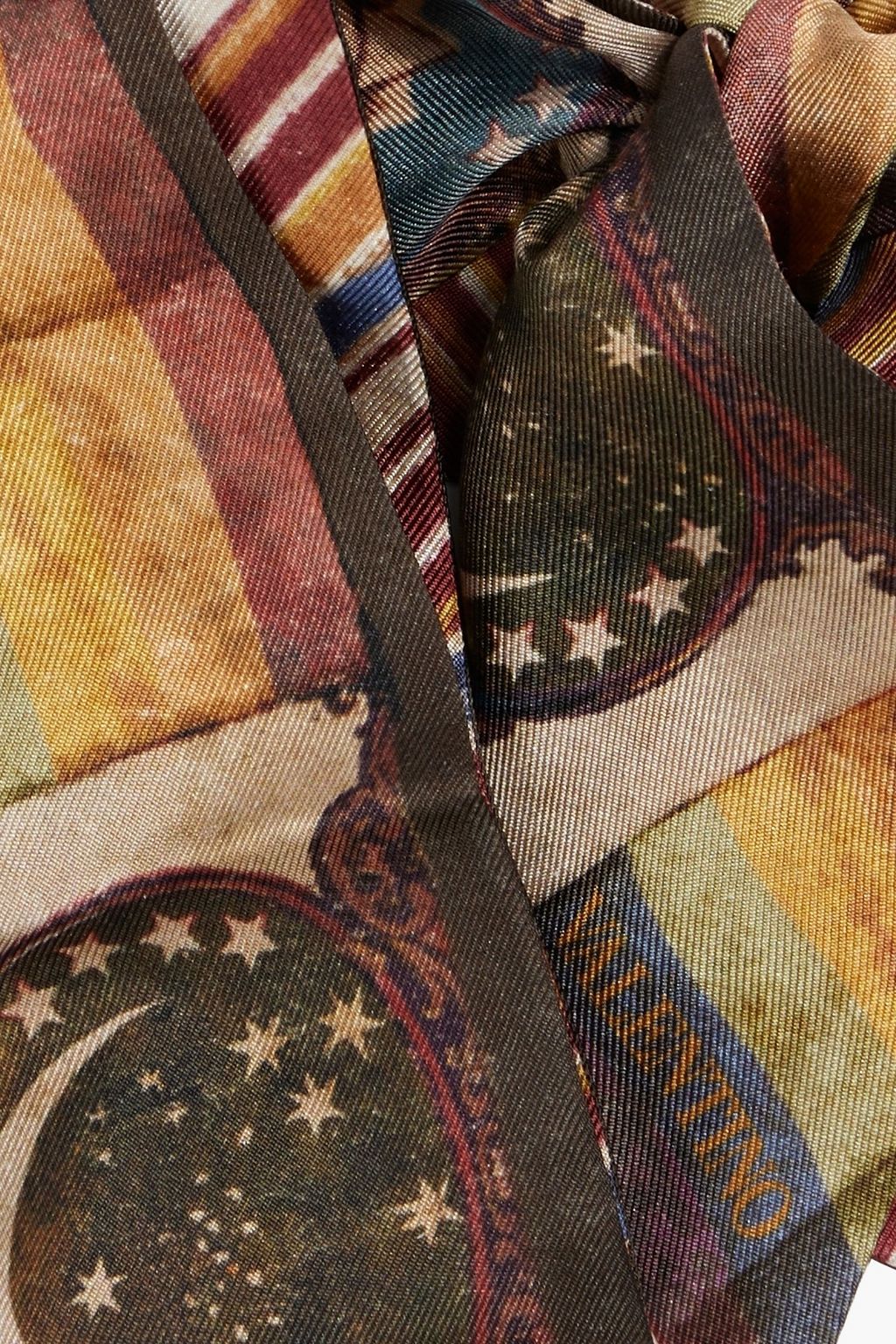 VALENTINO GARAVANI Printed silk-twill scarf