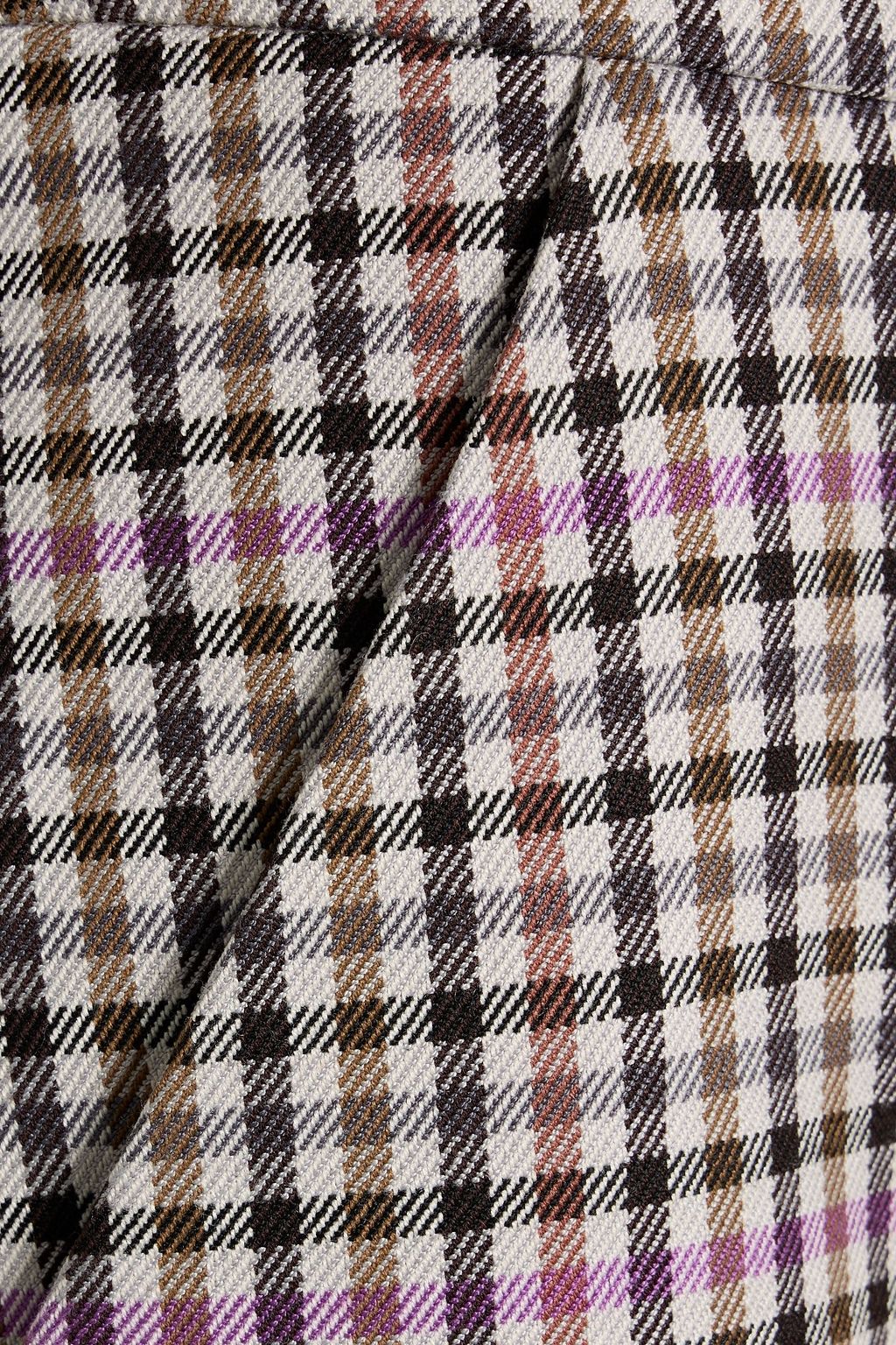 VERONICA BEARD Checked tweed mini skirt