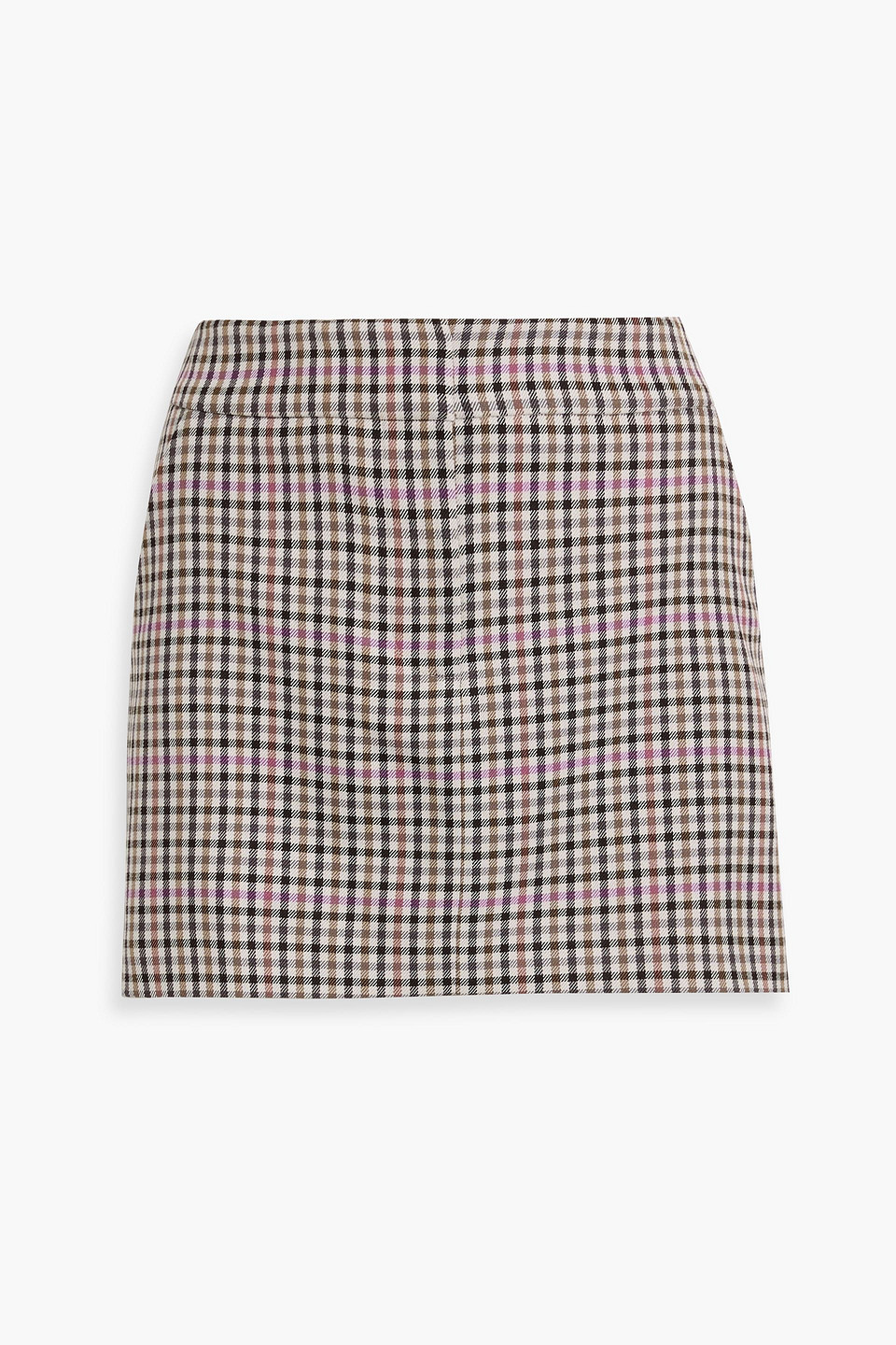 Veronica Beard Checked Tweed Mini Skirt In Multi