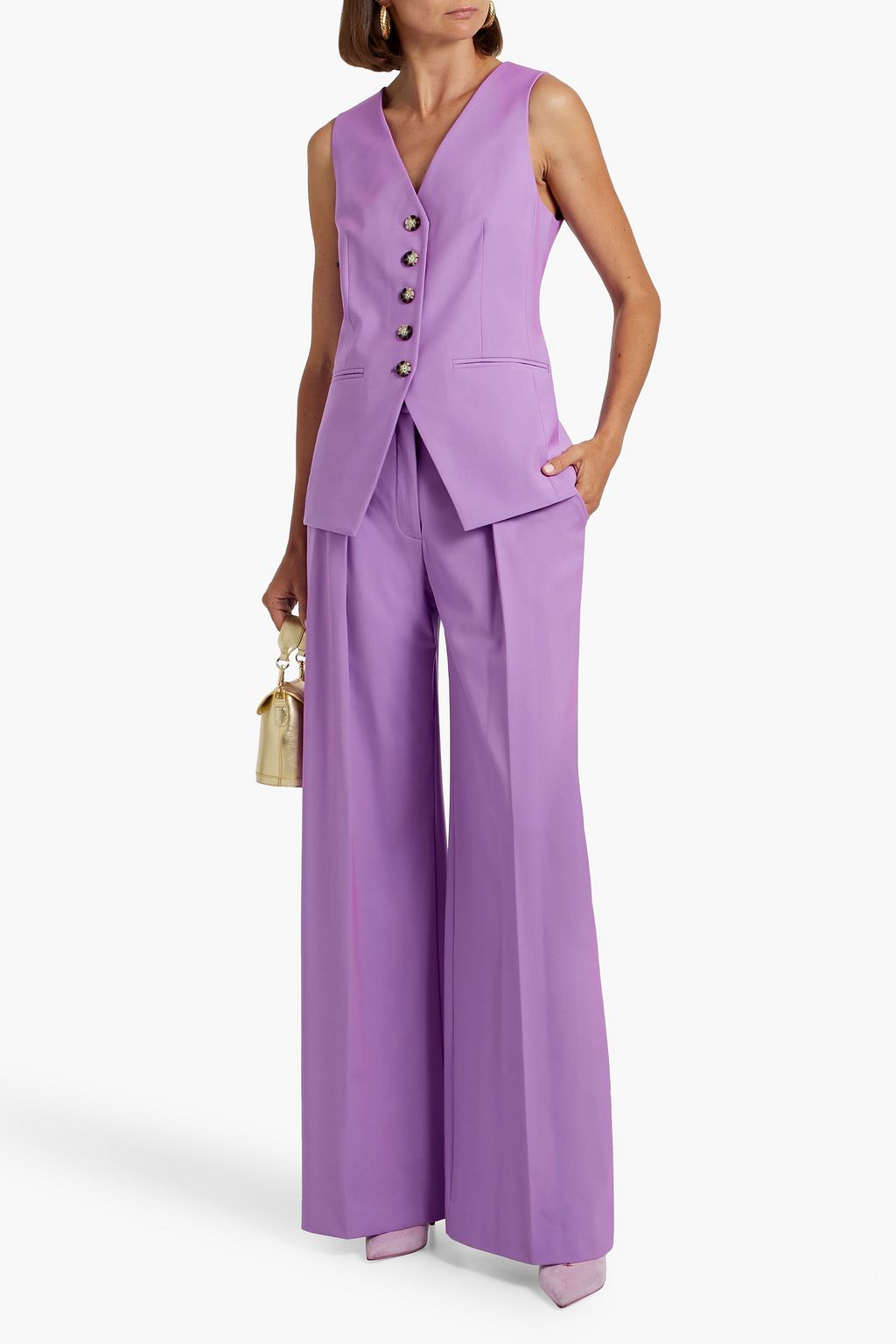 VERONICA BEARD Sonia wool-blend wide-leg pants