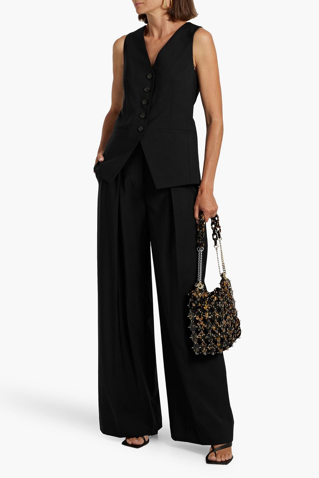 VERONICA BEARD Sonia wool-blend wide-leg pants