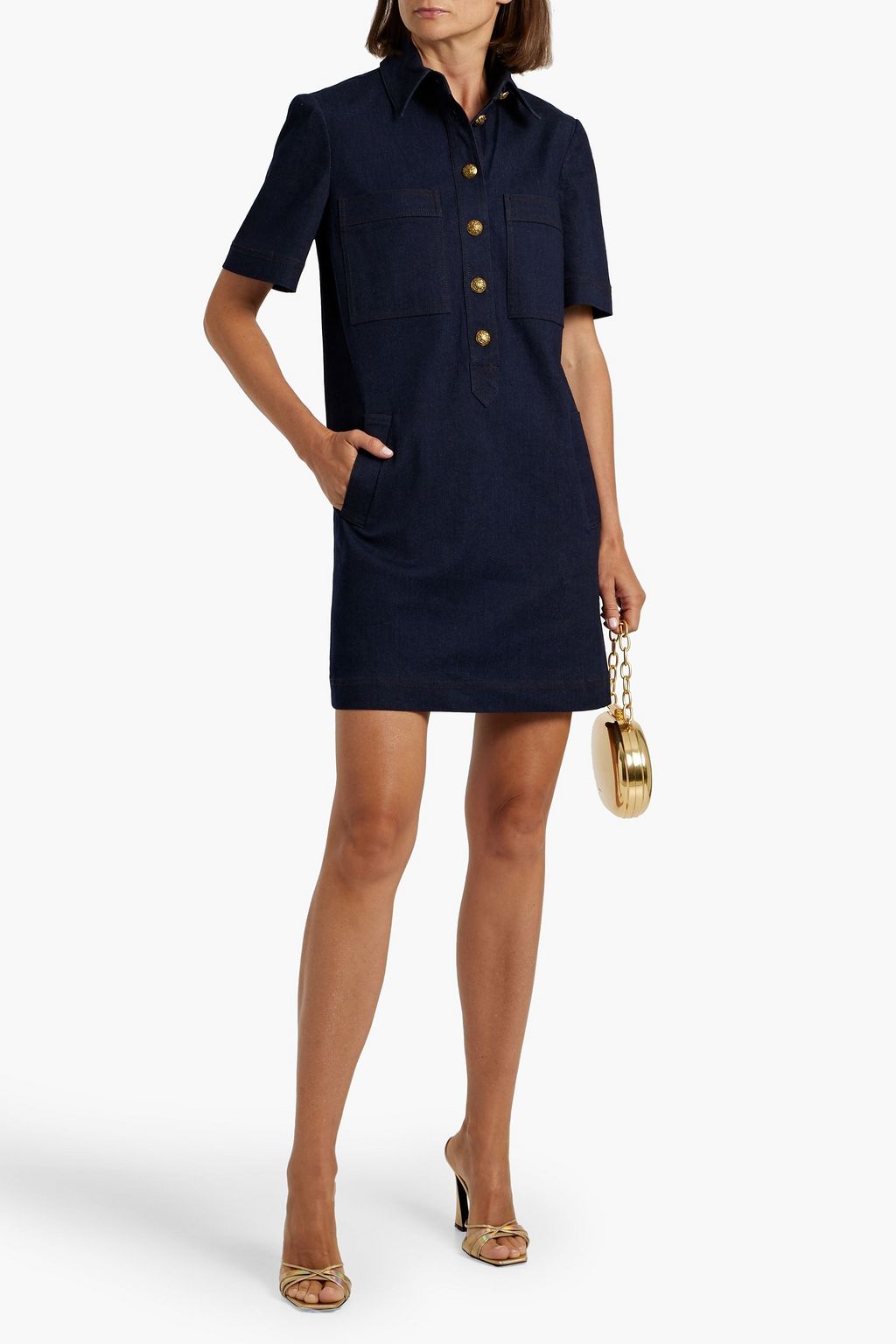 VERONICA BEARD Koulis denim mini shirt dress