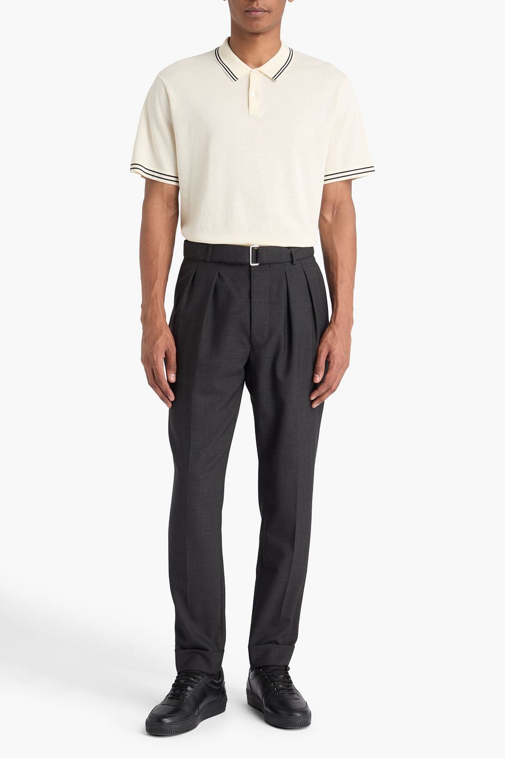 OFFICINE GÉNÉRALE ウール パンツ ベルト付き