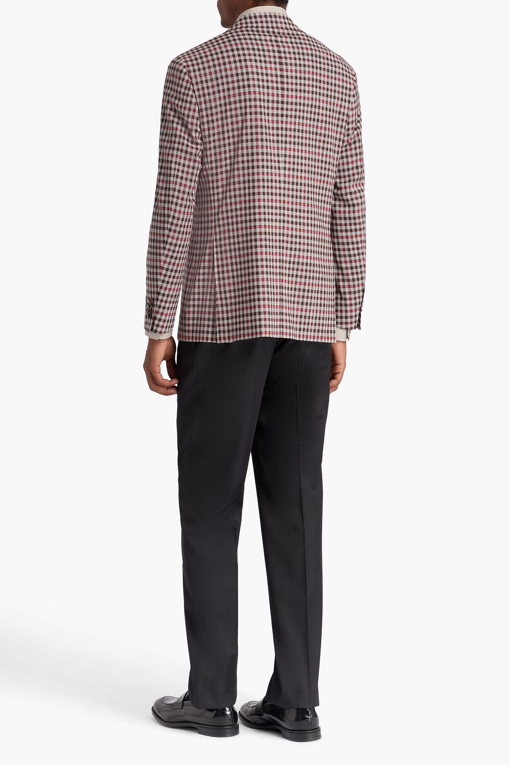 CANALI Gingham wool blazer