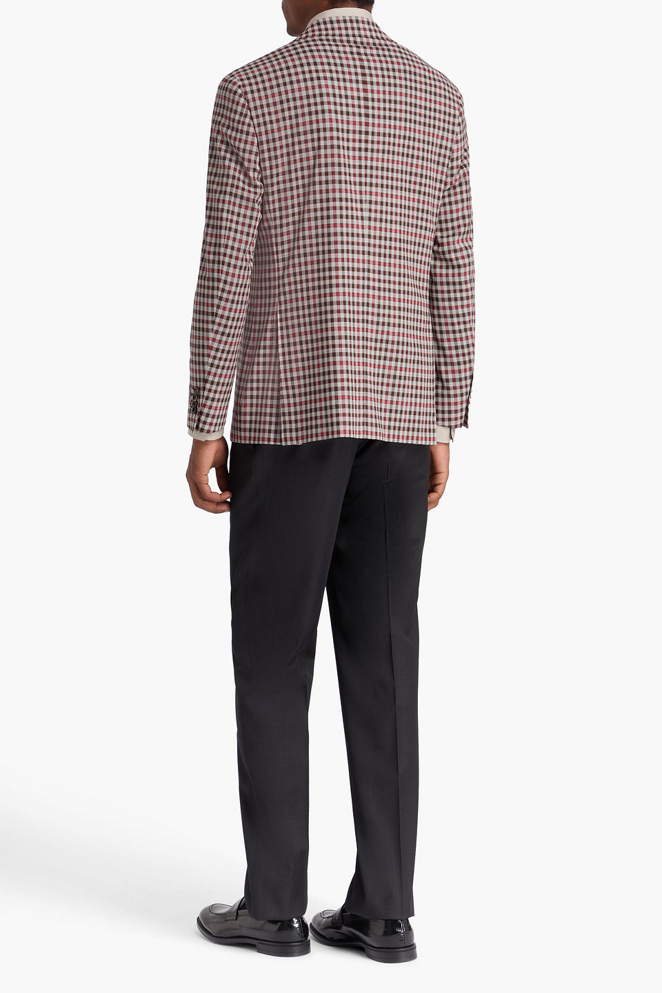  Canali - Sakko Aus Wolle Mit Gingham-karo - Braun - It 50 