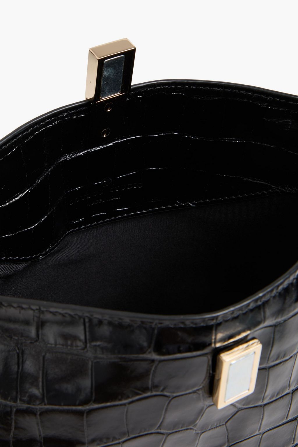 LOULOU STUDIO Courtney クロコ風レザー バケットバッグ