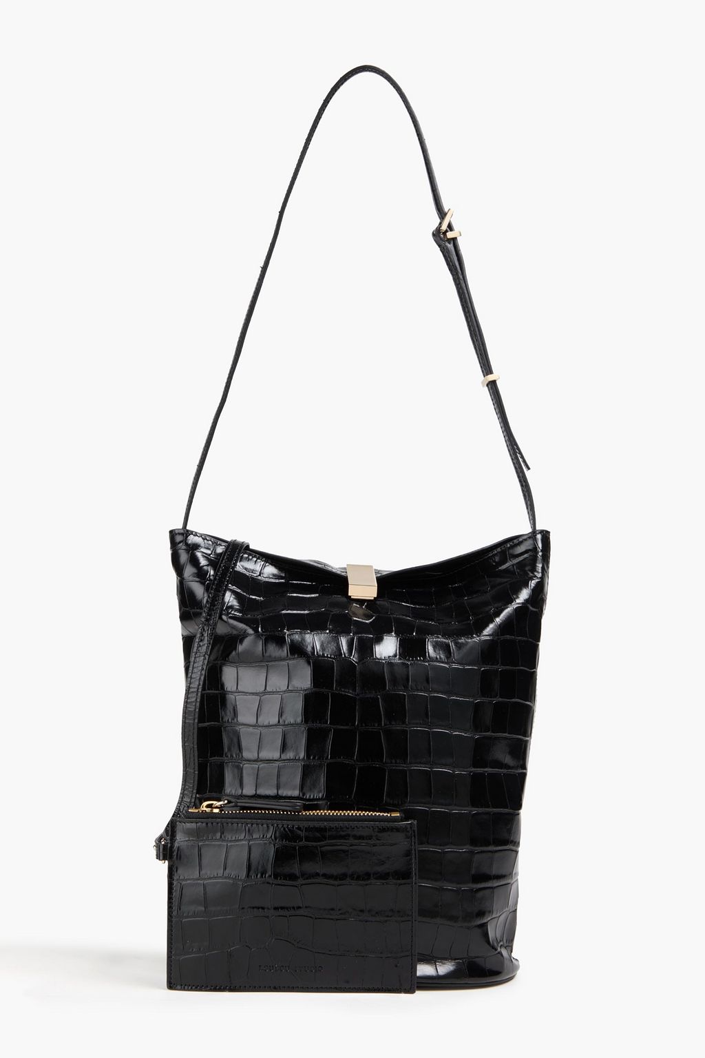 LOULOU STUDIO Courtney クロコ風レザー バケットバッグ