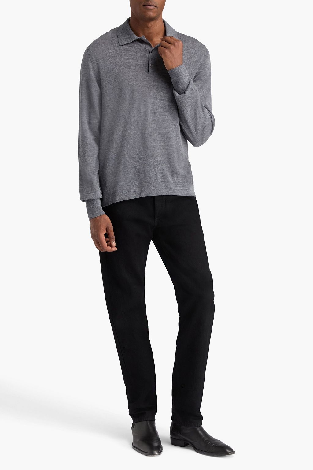 OFFICINE GÉNÉRALE ウール ポロシャツ