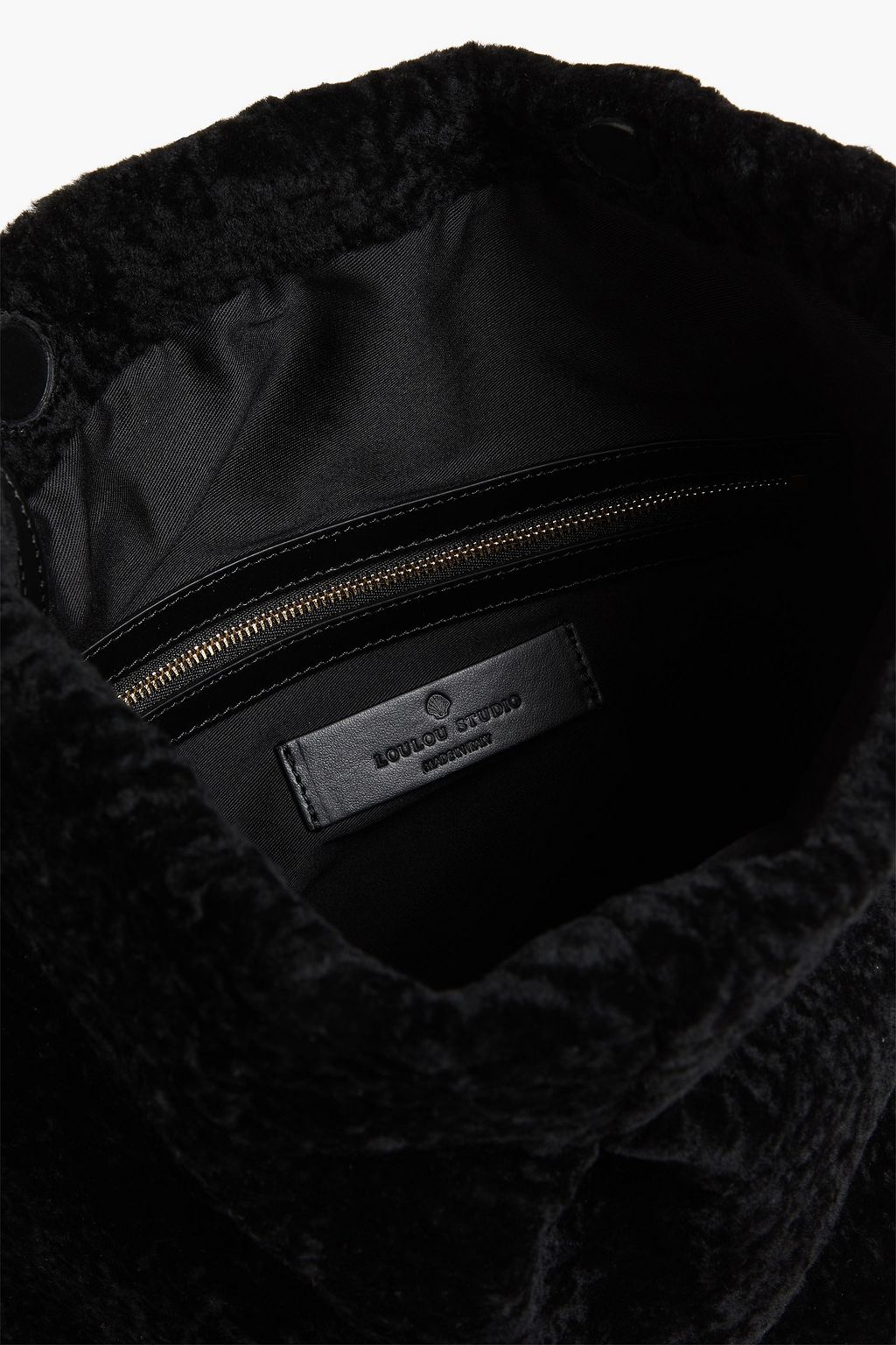 LOULOU STUDIO Cindy shearling shoulder bag