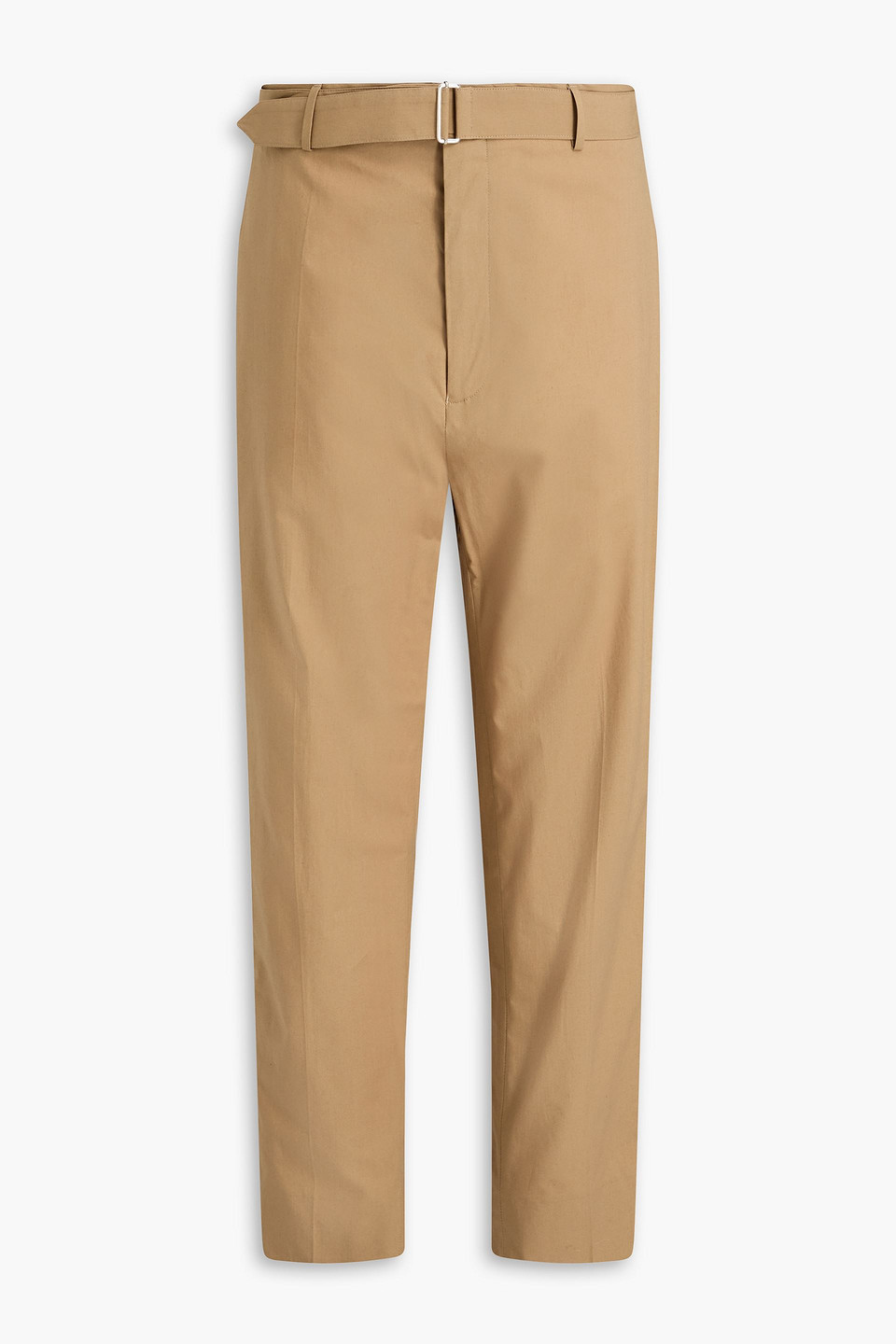 officine générale - owen belted cotton-poplin pants - neutral - it 54