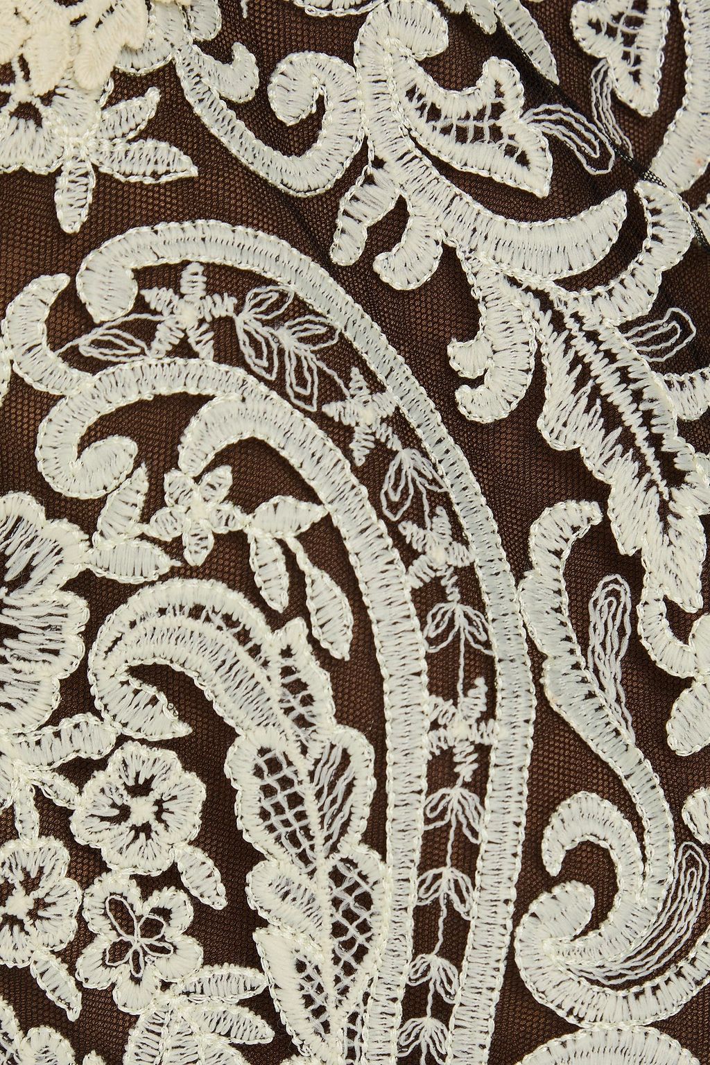 MARCHESA NOTTE チュール ミディワンピース 刺繍