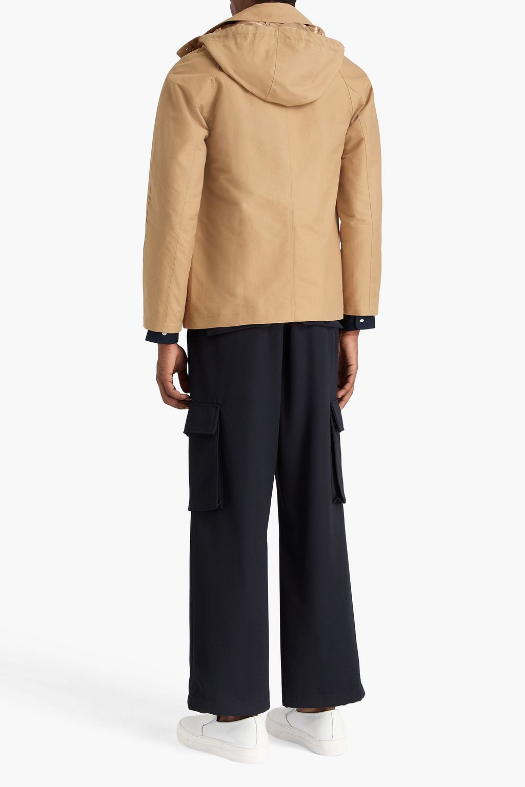 OFFICINE GÉNÉRALE スラブ織地 フード付きジャケット