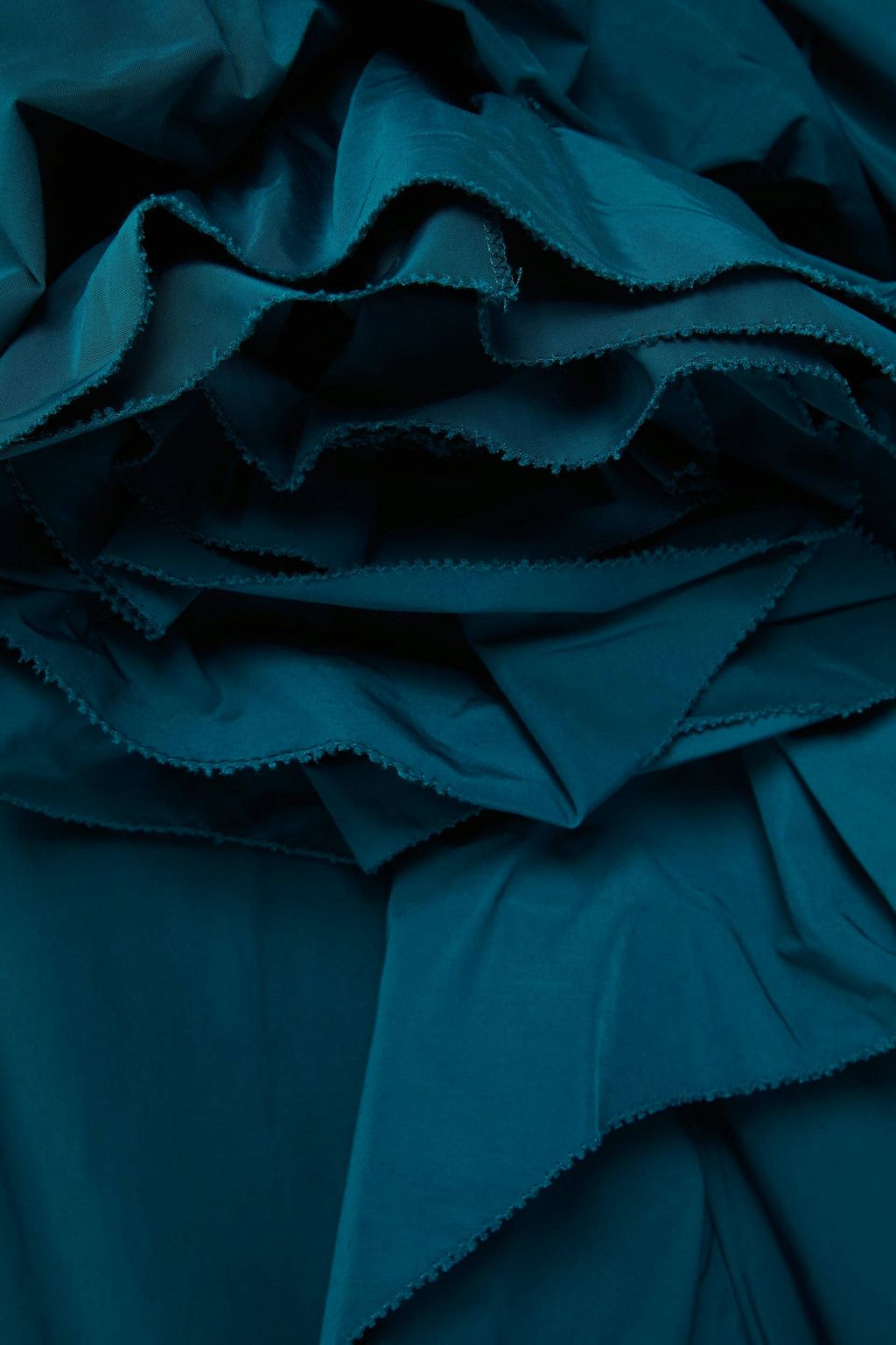 MARCHESA NOTTE ファイユ ロングドレス ラッフル付き