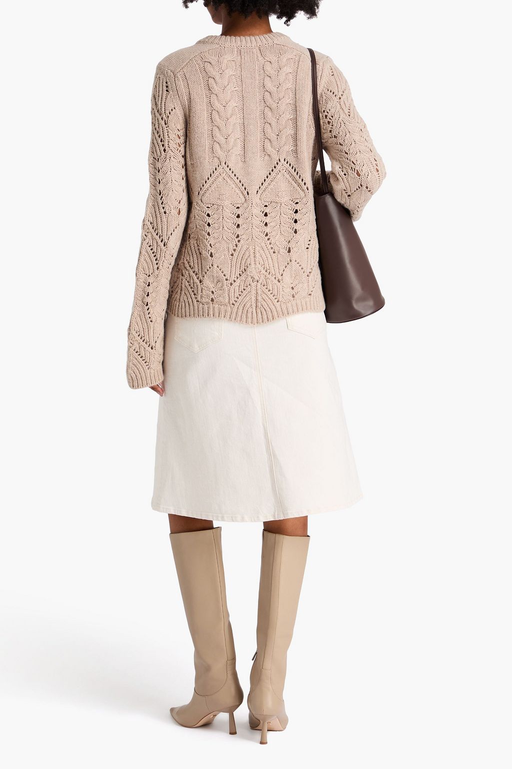 LOULOU STUDIO Fruto crochet-knit merino wool and cashmere-blend cardigan