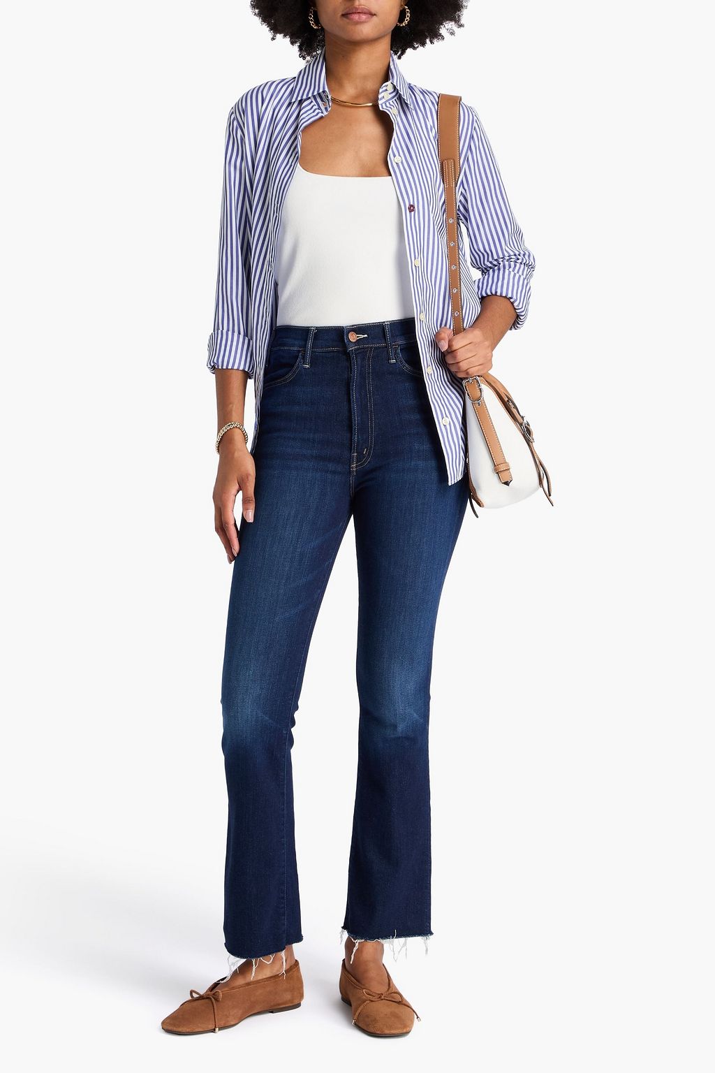 MOTHER The Hustler Flood high-rise flared jeans