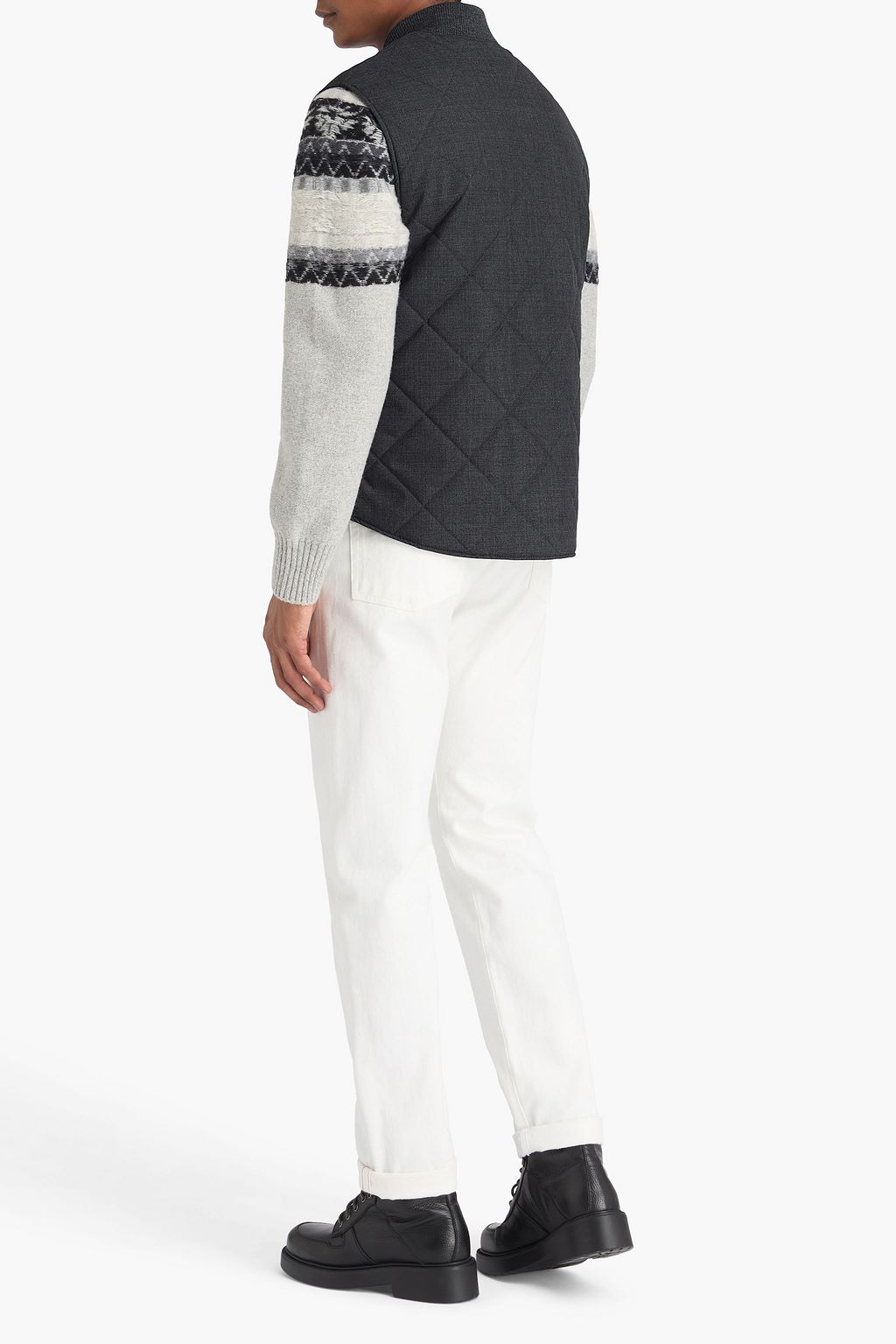 OFFICINE GÉNÉRALE Xavier quilted wool-blend vest