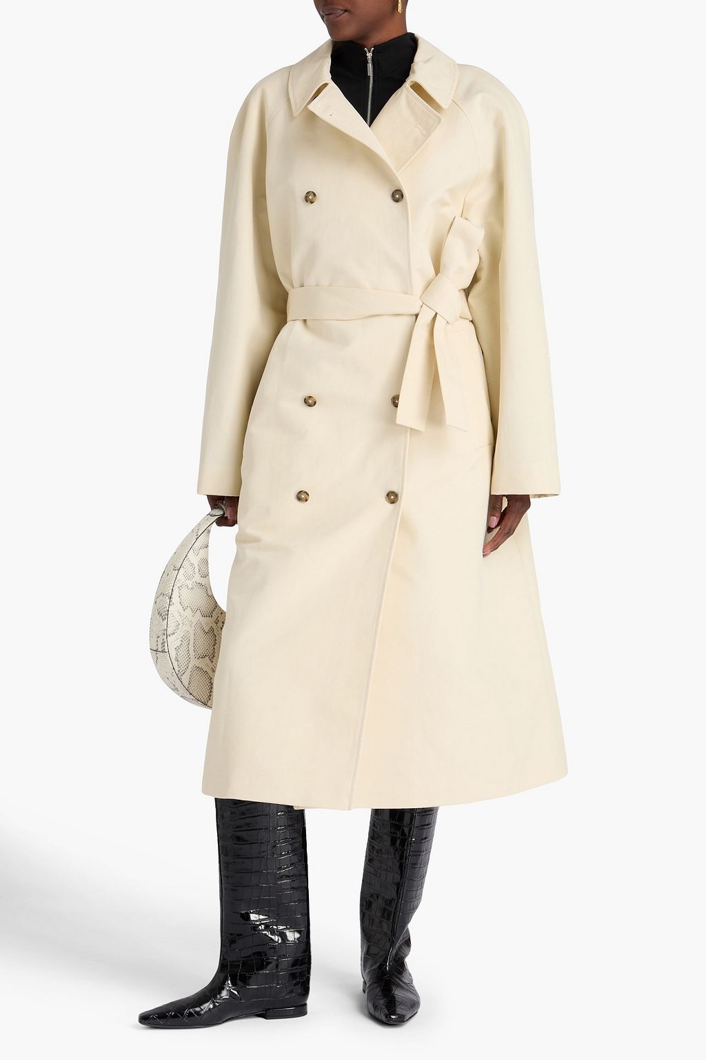 LOULOU STUDIO Trenchcoat „Kamina“ aus Baumwollsatin