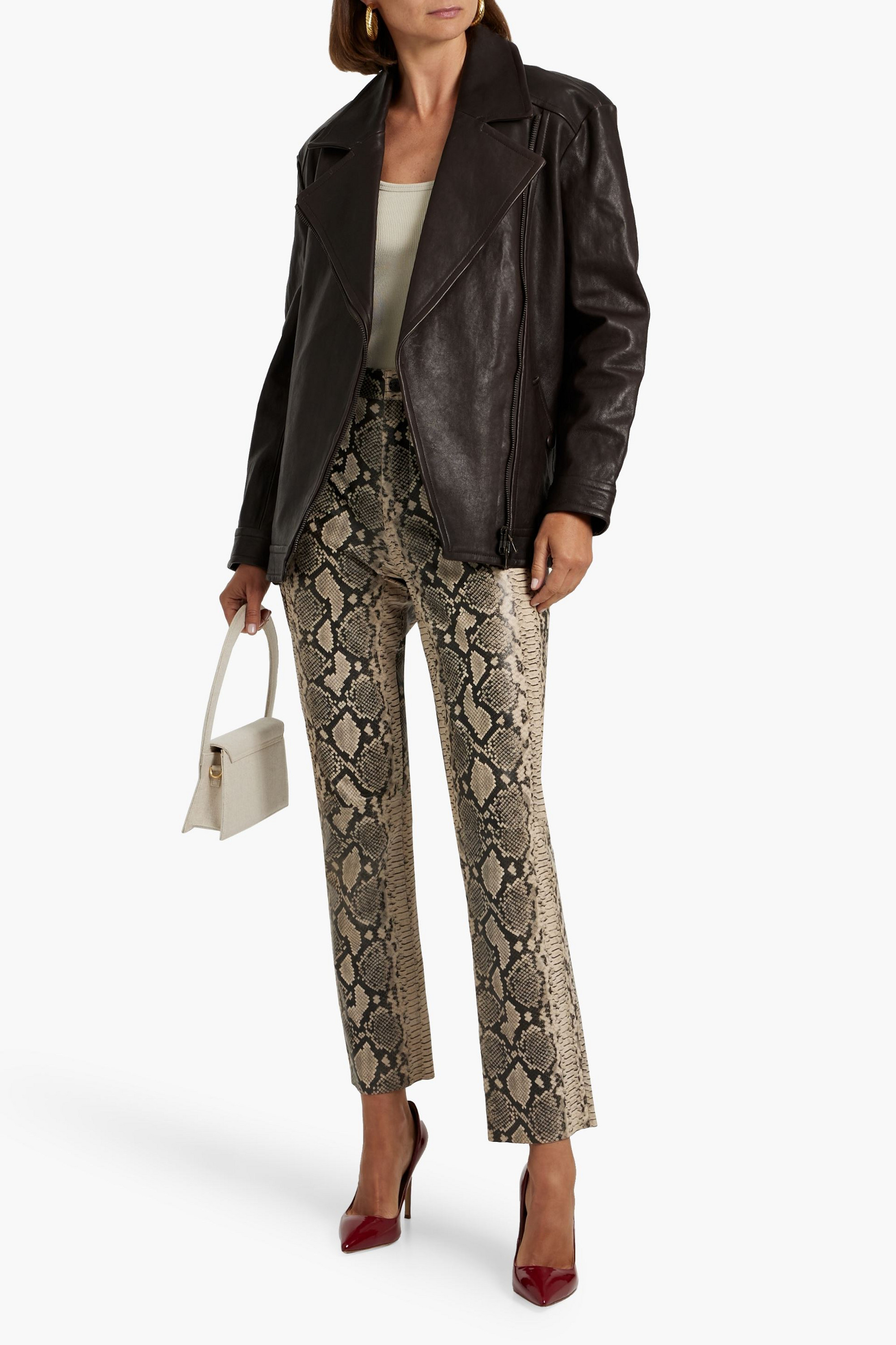 Veronica Beard Thandie Dickey leather jacket
