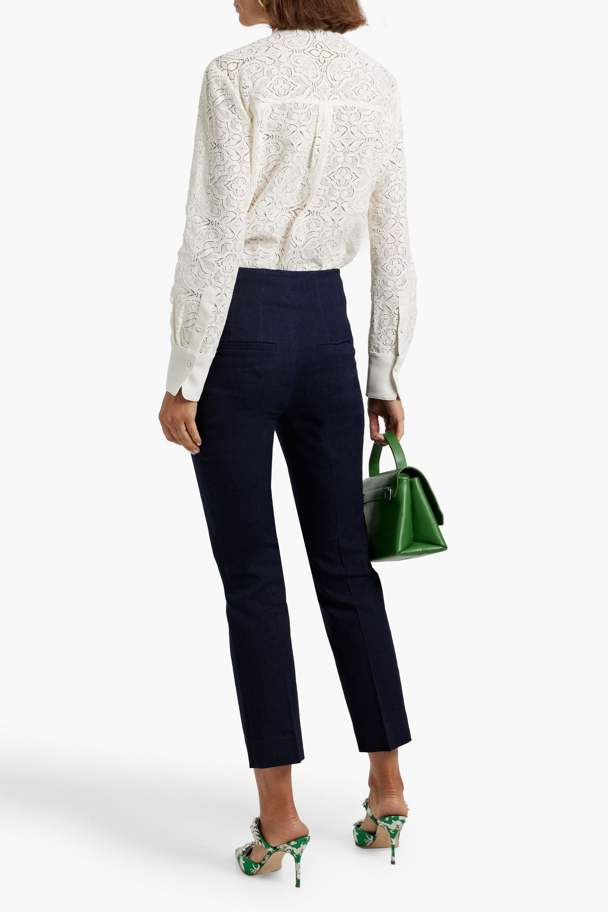 Veronica Beard Chiara crepe slim-leg pants