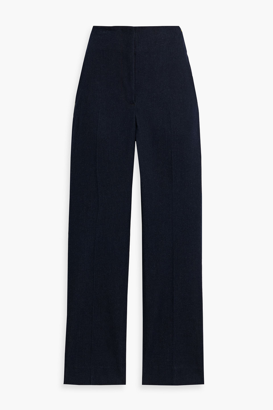 Veronica Beard Chiara Crepe Slim-leg Pants In Blue