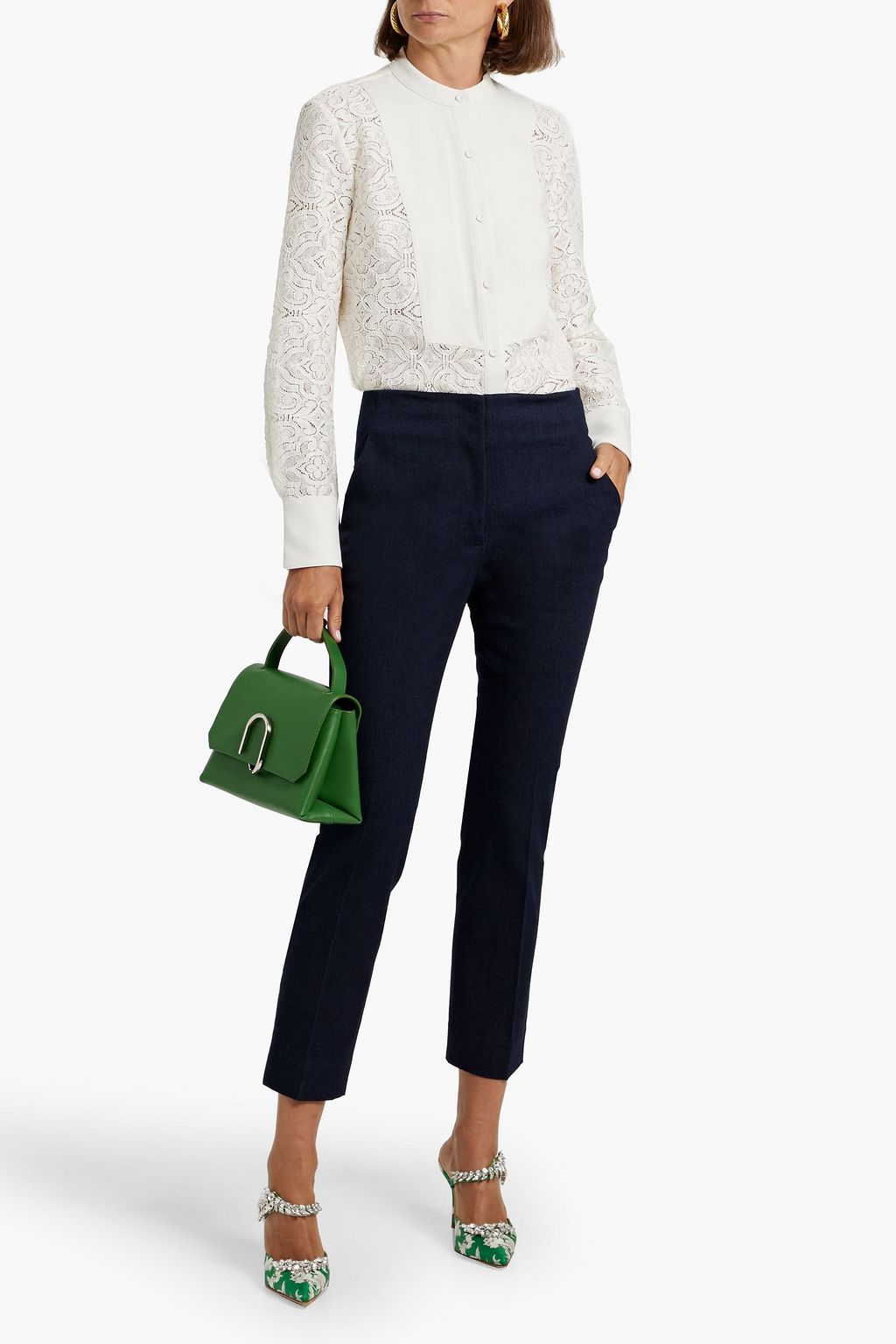 VERONICA BEARD Chiara crepe slim-leg pants