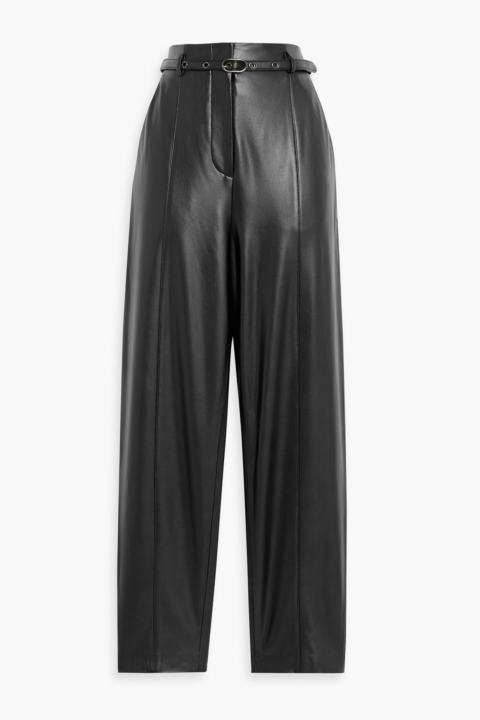 Veronica Beard Analise Belted Tapered Pants In Black
