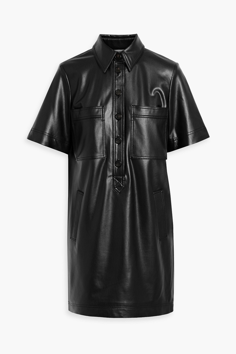 Veronica Beard Koulis Mini Shirt Dress In Black