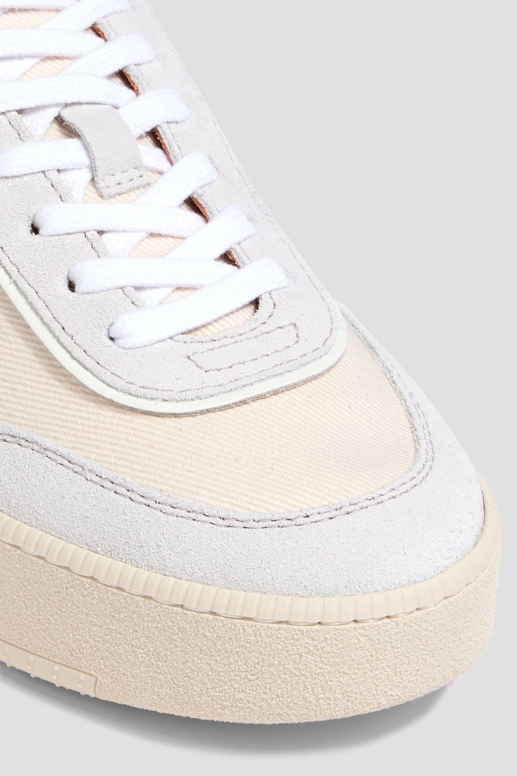 TOD'S Twill, suede and leather sneakers
