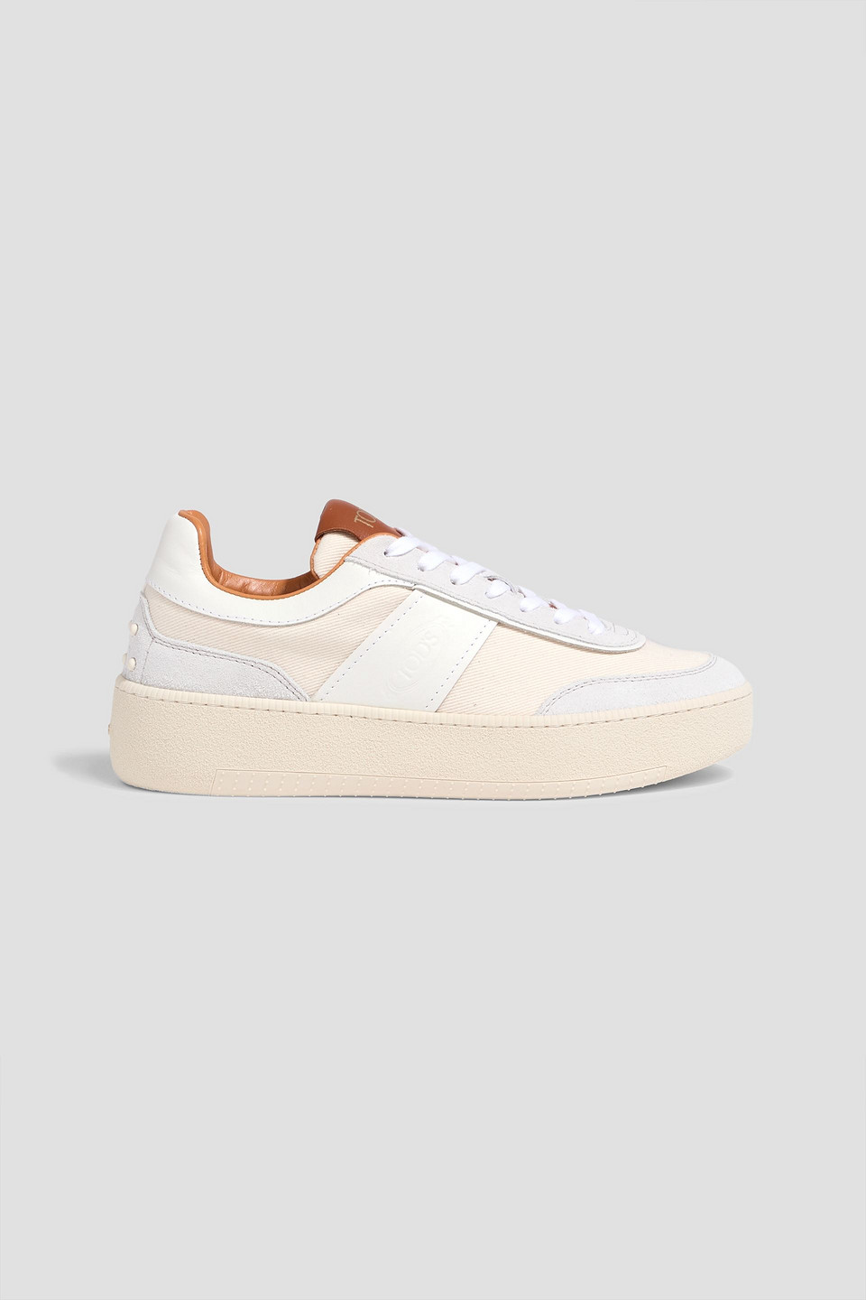 Tod's Twill, Suede And Leather Sneakers