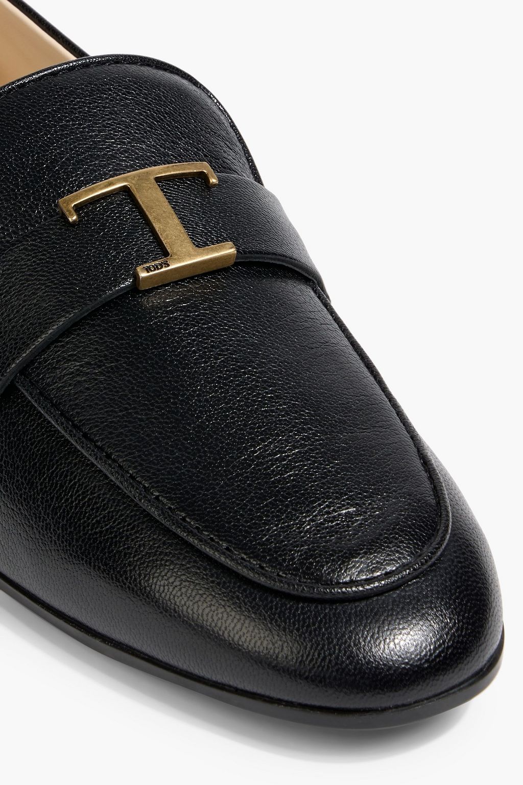 TOD'S T Timeless textured-leather loafers
