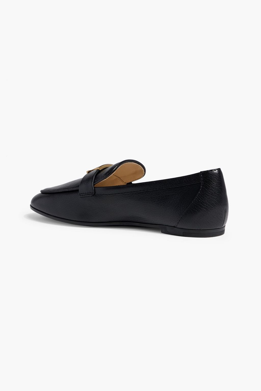 TOD'S T Timeless textured-leather loafers