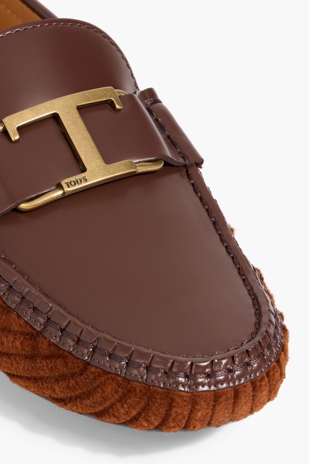 TOD'S T Timeless corduroy and leather loafers