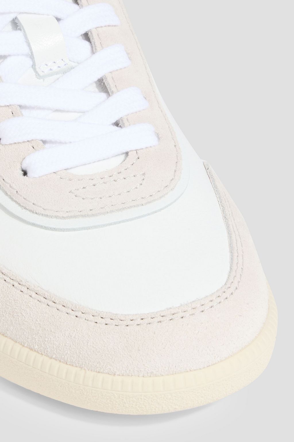 TOD'S Suede-trimmed leather sneakers