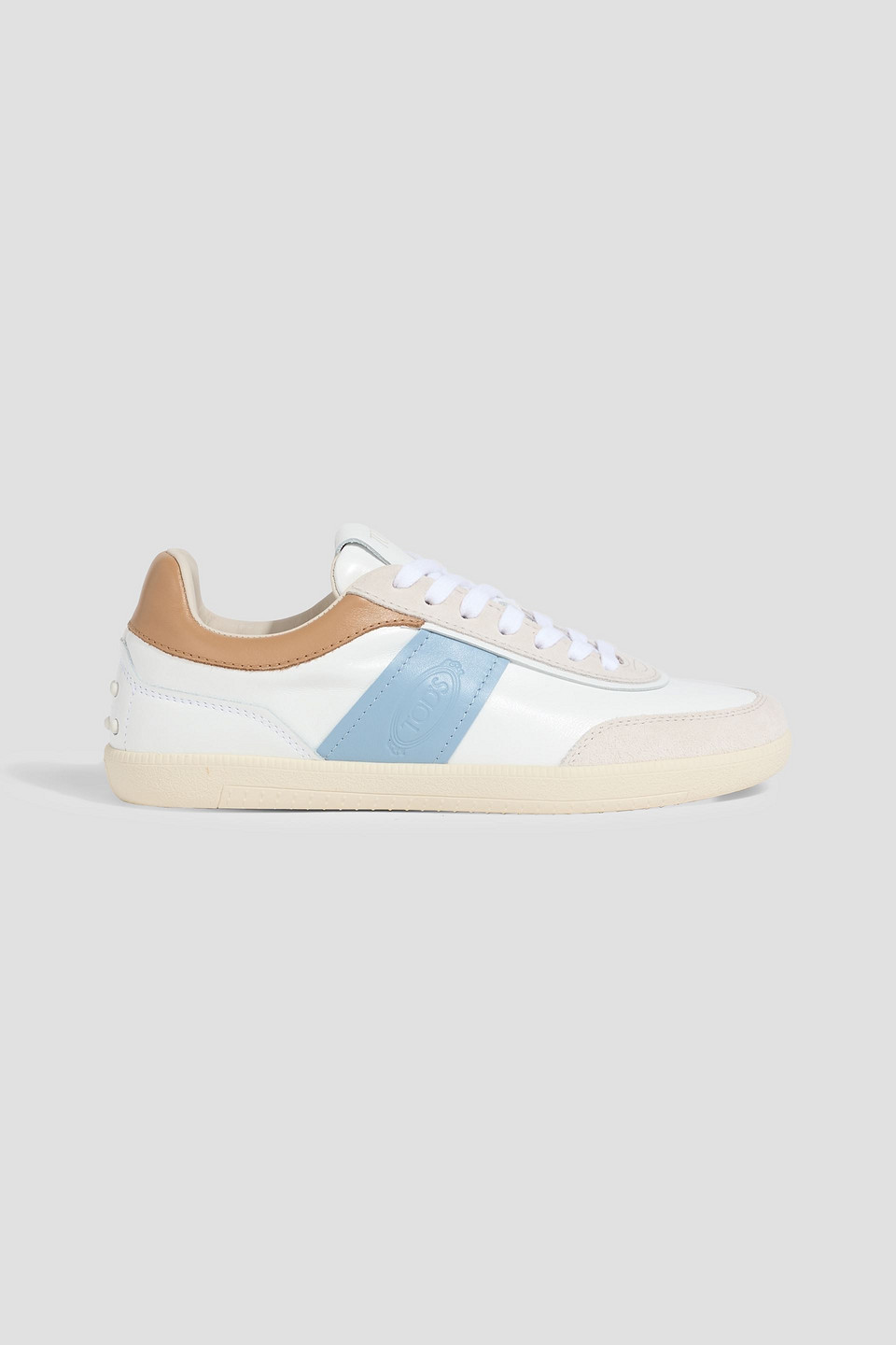 Tod's Suede-trimmed Leather Sneakers