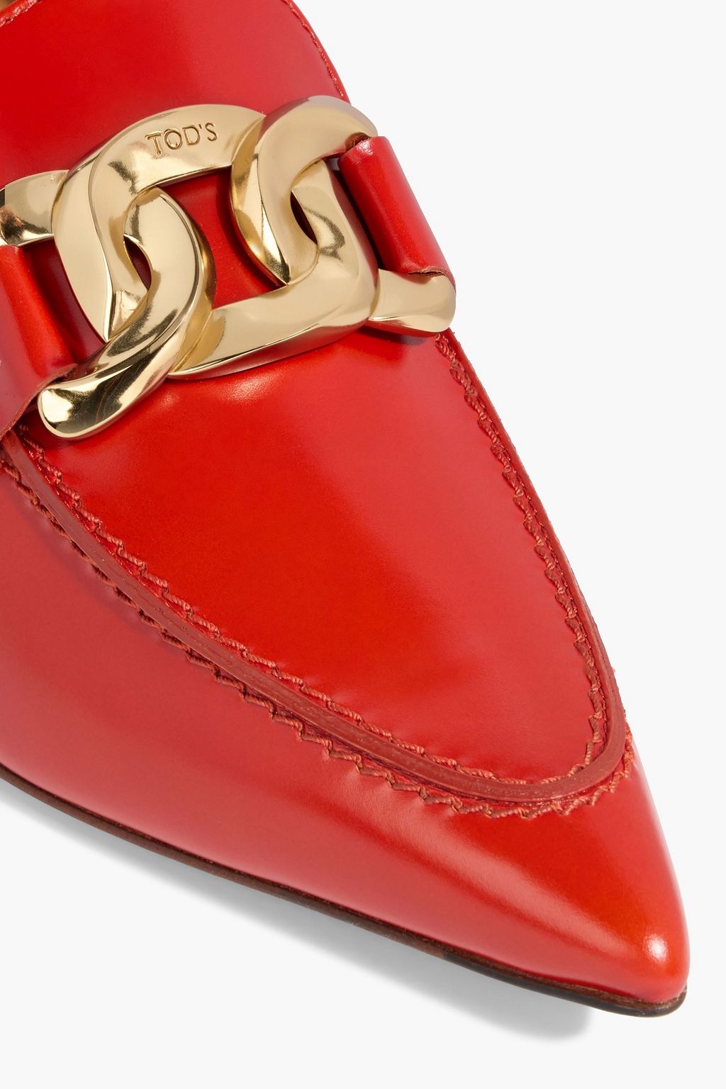 TOD'S Chain-embellished leather pumps