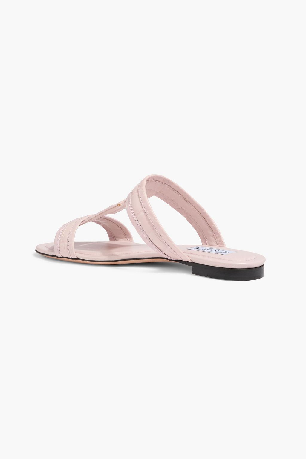 TOD'S Double T croc-effect leather sandals