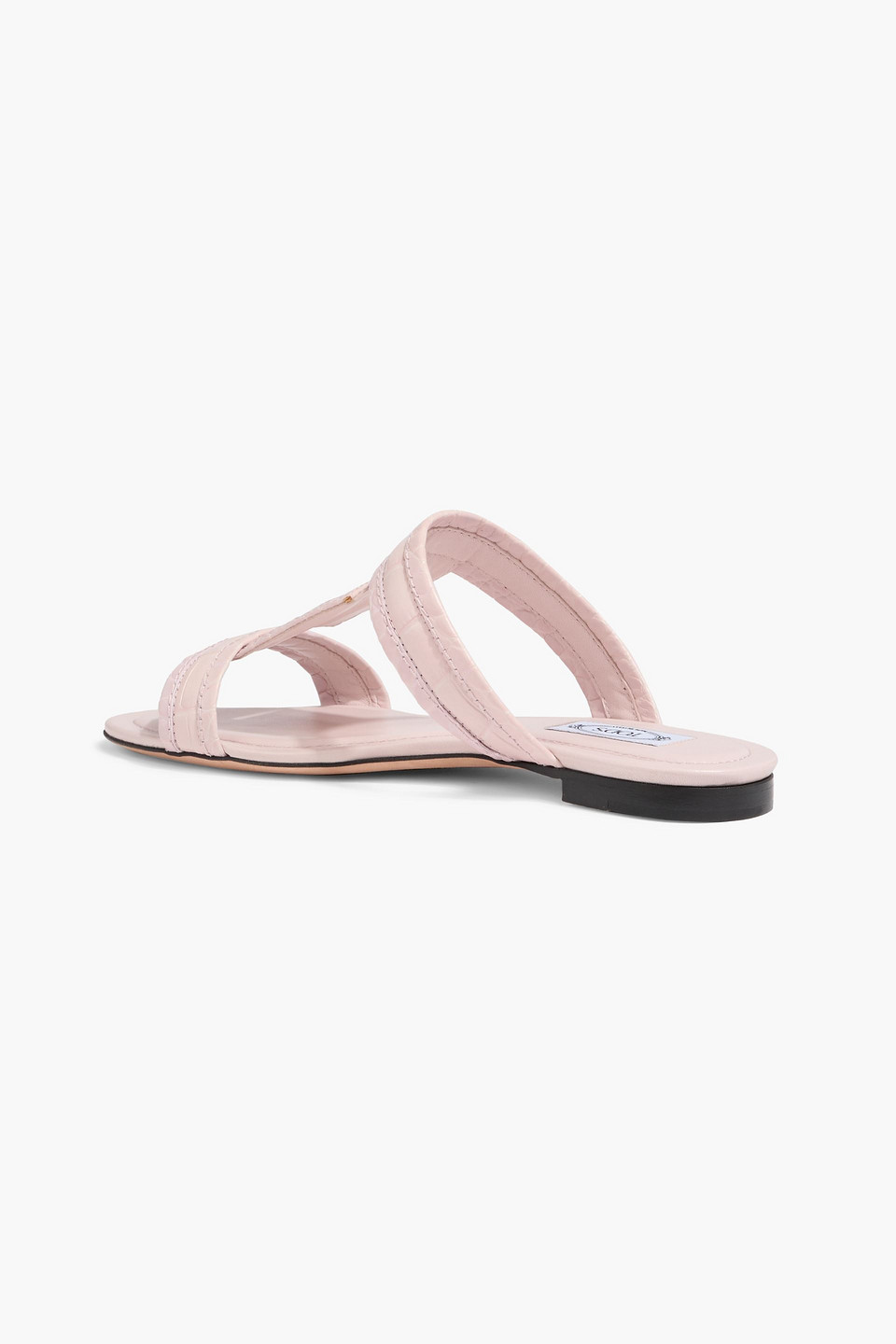 Tod's Double T Croc-effect Leather Sandals