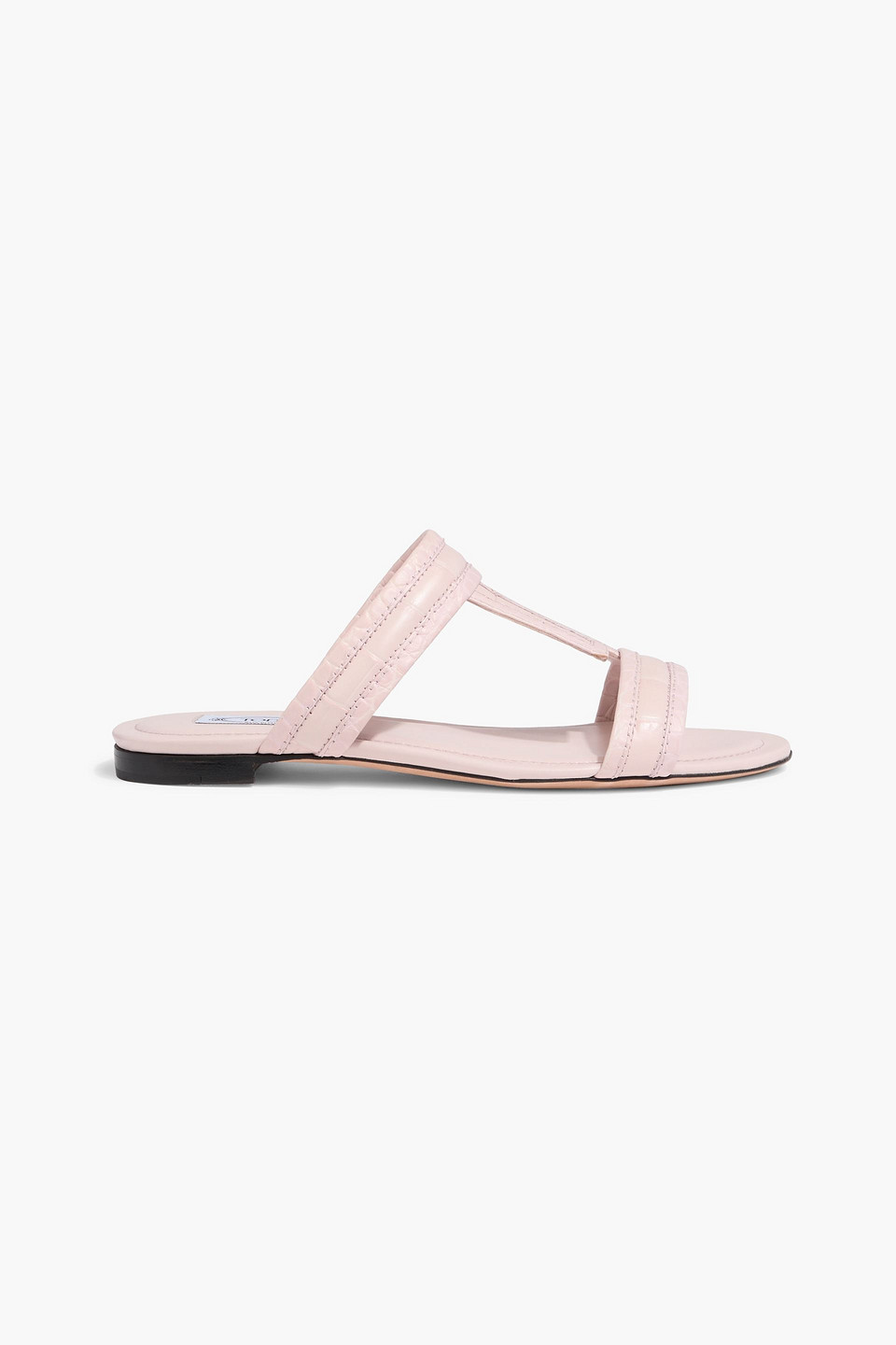 Tod's Double T Croc-effect Leather Sandals